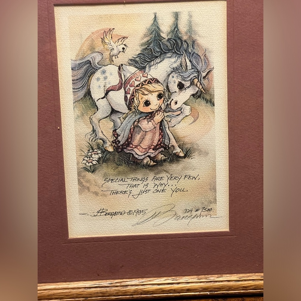 Jody Bergsma Lithograph Print Signed Numbered Special Things 1985 # 724 of 7500